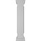 Ekena Millwork 8"W x 48"H Straight Newel Post with Panel, Peaked Capital & Base Trim (Installation kit included) NWL08X48SPP0B0 - alternate 5
